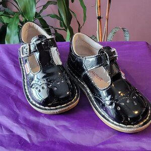 L'Amour Black Ruthie T-Strap Mary Jane (Size Child 7) (GOOD)